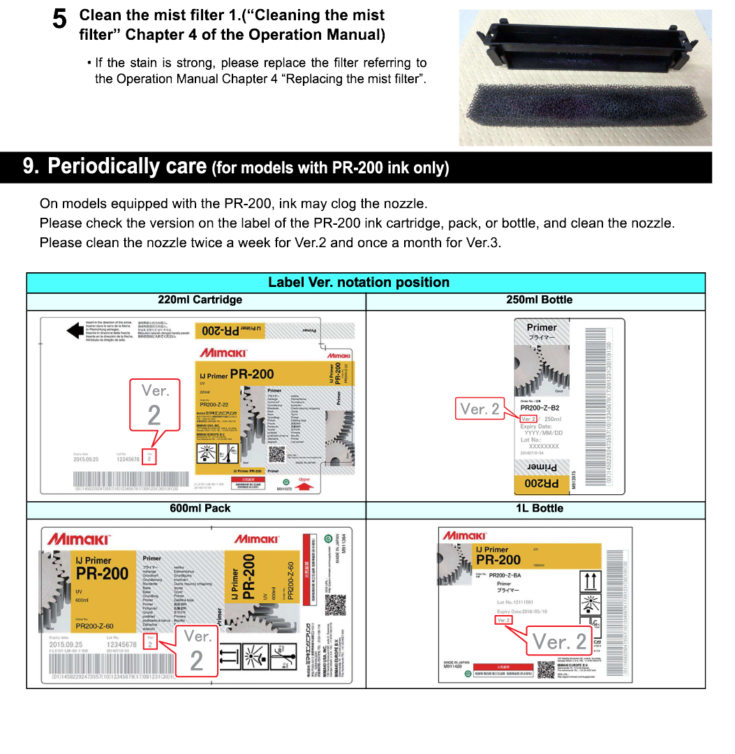 Mimaki Primer PR-100 / PR-200 / GM1 – Bild 2